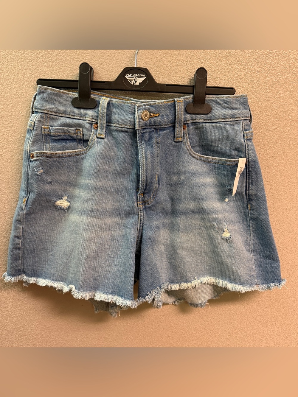 Old Navy Light Blue Distressed Frayed Hem Denim Shorts